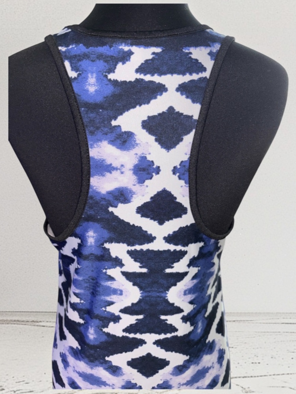 Ninety Blue, Black & White Abstract Print Maxi Dress, P2P:18-19.5”, L:57” - Picture 8 of 12